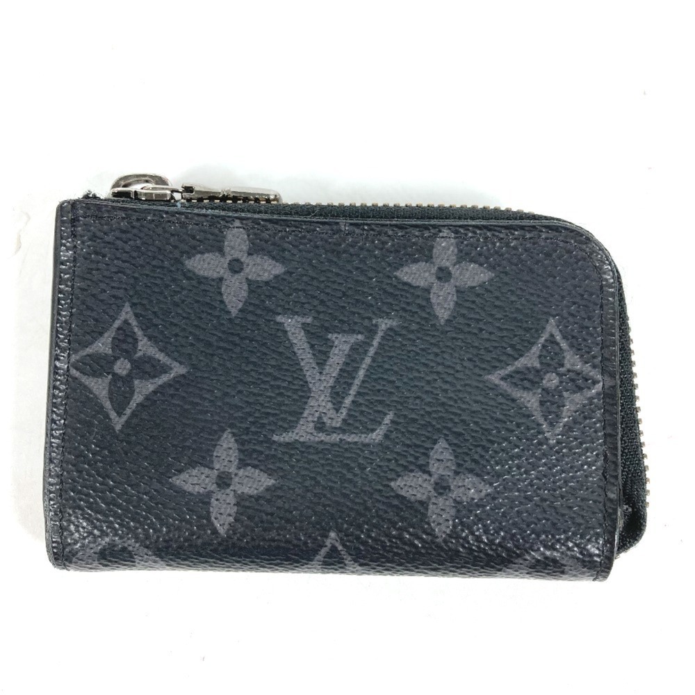 LOUIS VUITTON M63536 Monogram Eclipse Porte Monnaie Jour L-shaped zipper wall...